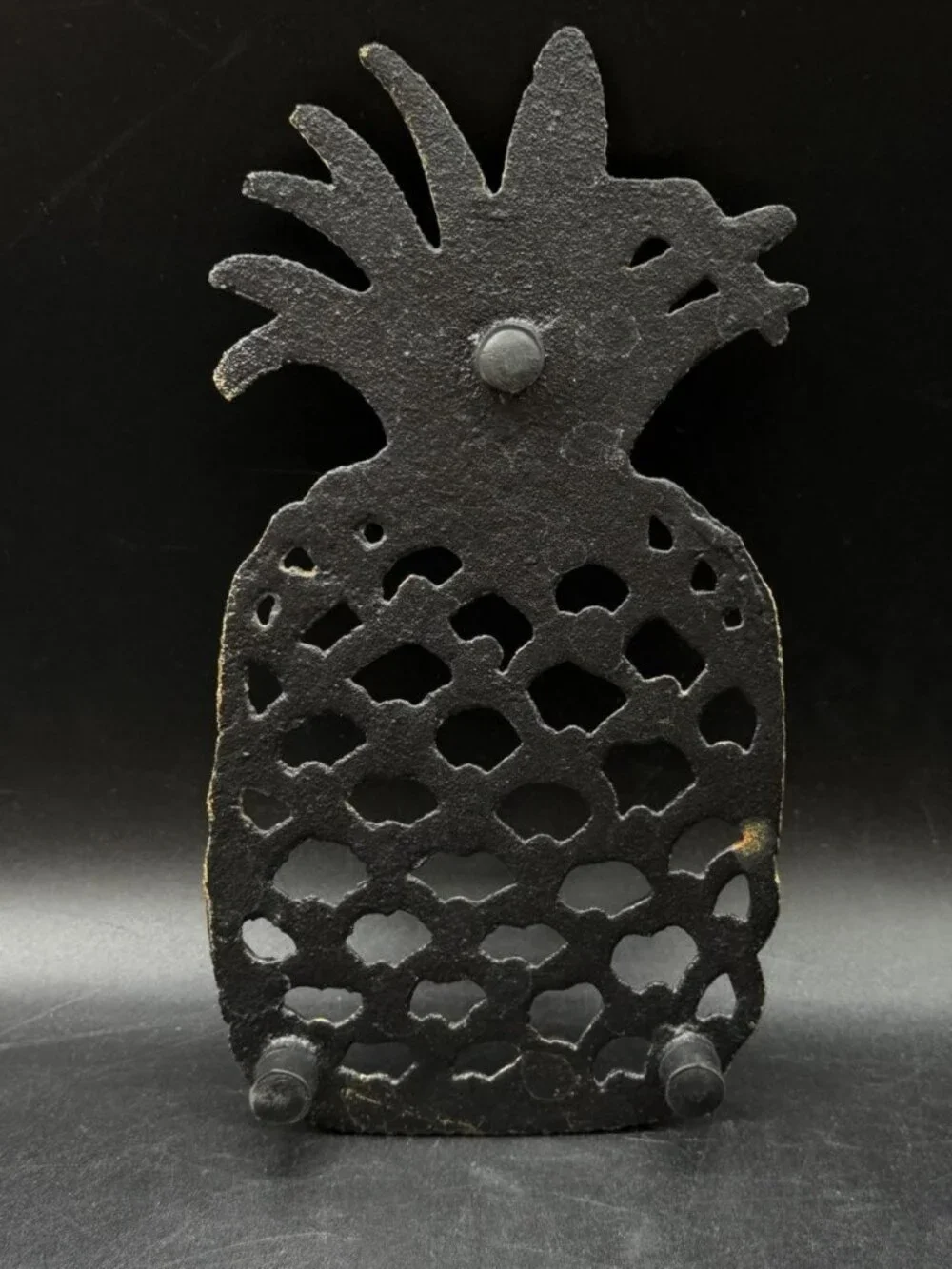 Pineapple Shaped Trivet Brass Color Antique Finish Hot Plate Cast Iron